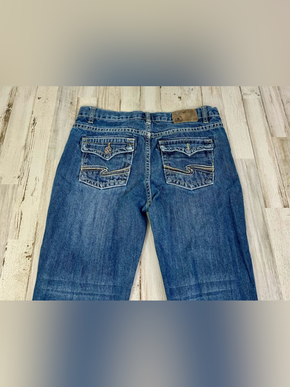 Silver Jeans Womens 14 (29x29) Zane Straight Fit Mid Rise Dark Wash Denim - Picture 12 of 13